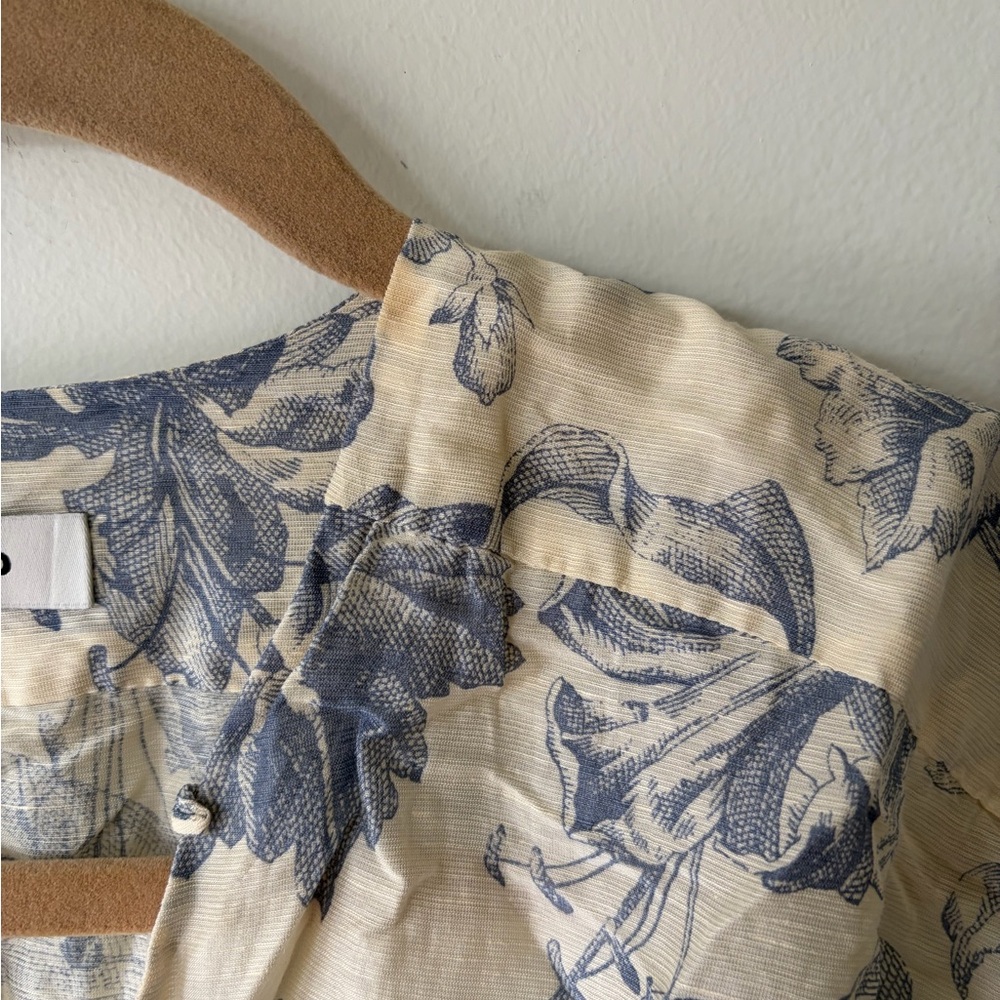 SANDRO Josella Blue Floral Dress Size 34 - Picture 7 of 8